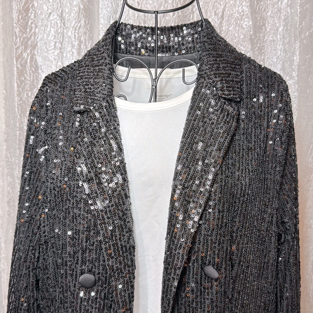 NANATTE OSTRICH FEATHER sequined jacket 😍 - Picture 3 of 10